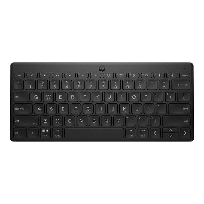HP 355 Compact Multi-Device Keyboard, Bluetooth Wireless, Pair up to 3 Devices, Up To 2 Year Battery Life, Qwerty UK English Layout, Black-Keyboard-Gigante Computers