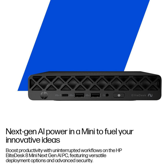 HP EliteDesk 8 G1a Mini Next Gen Copilot+ PC 998X8ET#ABU, AMD Ryzen Al 5 340, 32GB RAM, 1TB SSD, AMD Radeon 840M Graphics, Windows 11 Pro-Pre-built systems-Gigante Computers