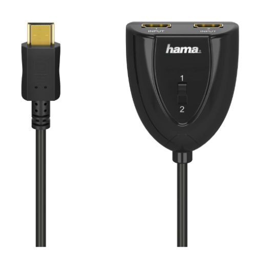 Hama 2x1 HDMI Switch, 2 Inputs, 1 Output, 1080p 60Hz, Plug and Play-Display/Visual-Gigante Computers