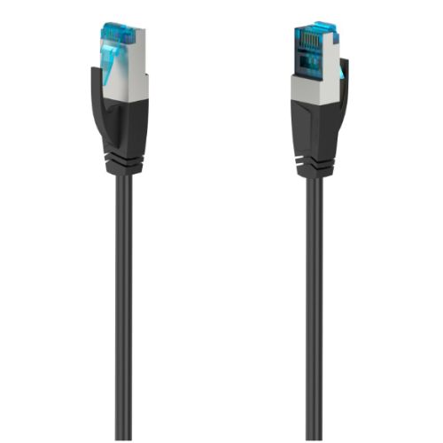 Hama CAT6a Patch Cable, S/FTP Shielded, 5 Metres, Black-Network-Gigante Computers