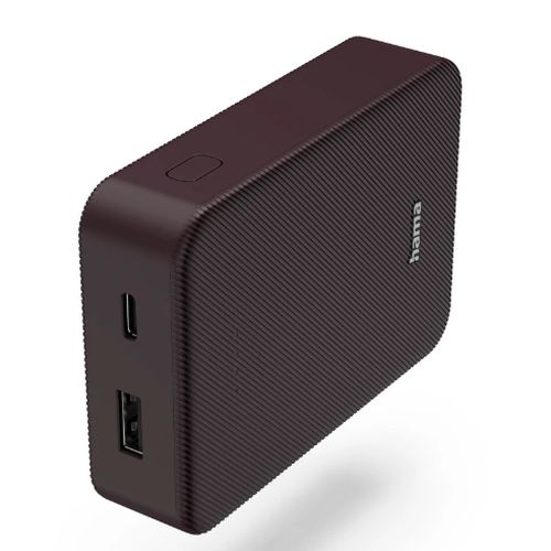 Hama Colour 10 Plum 10000mAh Fast Charge Powerbank, USB-A & USB-C, LED Capacity Indicator-Powerbanks / Chargers-Gigante Computers