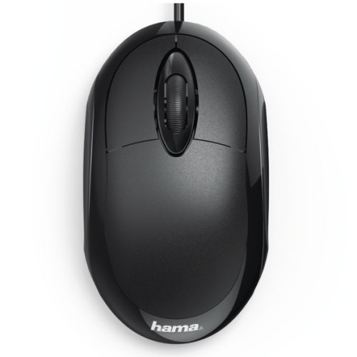 Hama MC-100 Compact Wired Optical Mouse, USB, 3 Buttons, Black-Mice-Gigante Computers