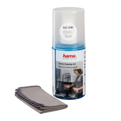 Hama Screen Cleaning Gel, 200ml, Microfibre Cloth Included-Cleaning Products-Gigante Computers