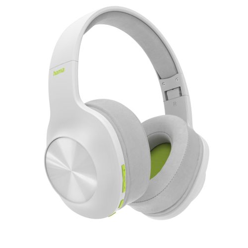 Hama Spirit Calypso Bluetooth Headset w/ Mic, Bass Boost, Foldable, Passive Noise Suppression, White-Headsets-Gigante Computers