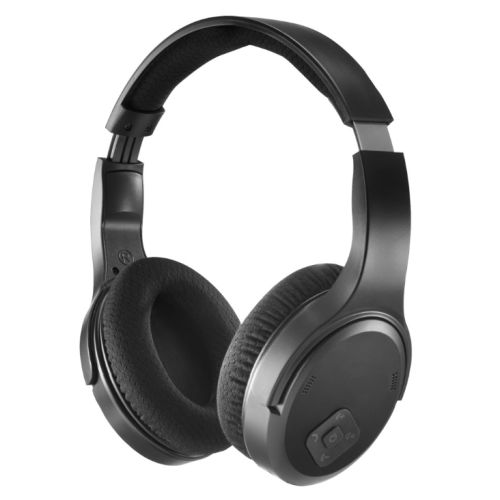 Hama TV Wireless Headphones w/ Mic, 2.4GHz Dongle/Bluetooth, On-Ear Controls, Different Sound Modes, Noise Suppression, Black-Headsets / Earphones-Gigante Computers