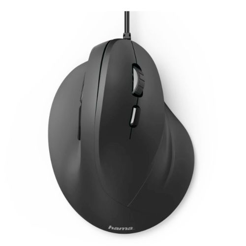 Hama Vertical Ergonomic EMW-500 Wireless Optical Mouse, 6 Buttons, Browser Buttons, 1000-1800 DPI, Black *Right Handed version*-Mice-Gigante Computers