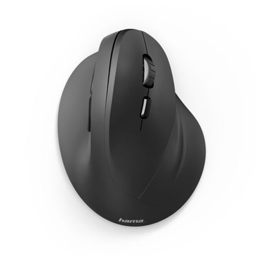 Hama Vertical Ergonomic EMW-500 Wireless Optical Mouse, 6 Buttons, Browser Buttons, 1000-1800 DPI, Black *Right Handed version*-Mice-Gigante Computers