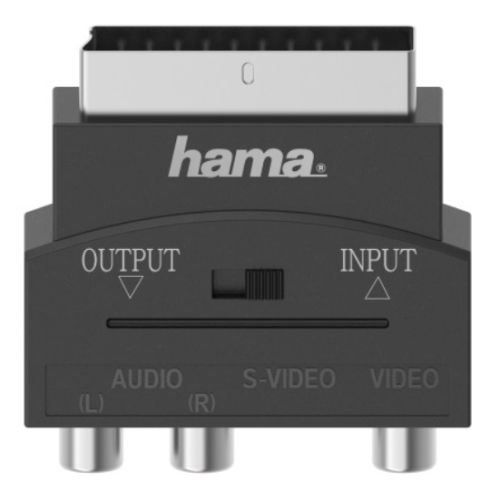 Hama Video Adapter - Scart Male to S-VHS Socket / 3x RCA Sockets, IN/OUT Switch-Display/Visual-Gigante Computers