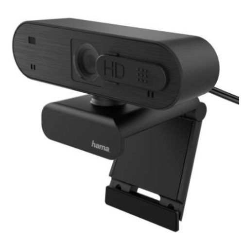 HamaC-600 Pro FHD Webcam with Mic, 1080p, 30fps, Auto-Focus, Lighting Adjustment, Stand/Clamp-Webcams-Gigante Computers