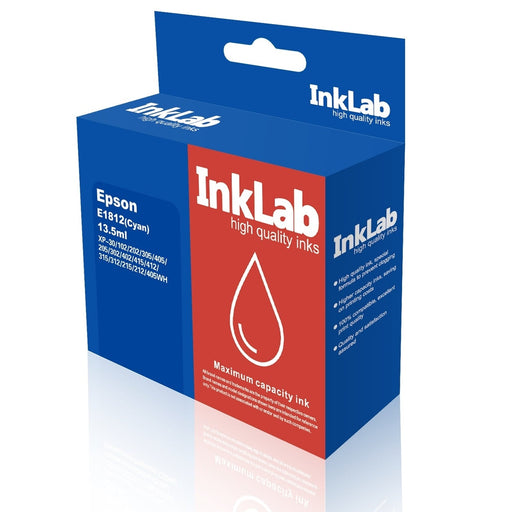 InkLab 1812 Epson Compatible Cyan Replacement Ink-Replacement Inks-Gigante Computers