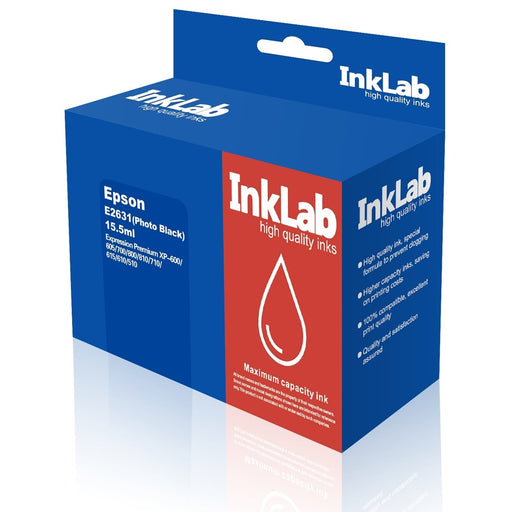 InkLab 2631 Epson Compatible Photo Black Replacement Ink-Replacement Inks-Gigante Computers