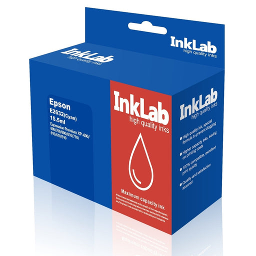 InkLab 2632 Epson Compatible Cyan Replacement Ink-Replacement Inks-Gigante Computers