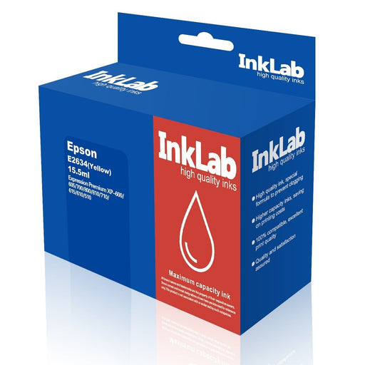 InkLab 2634 Epson Compatible Yellow Replacement Ink-Replacement Inks-Gigante Computers