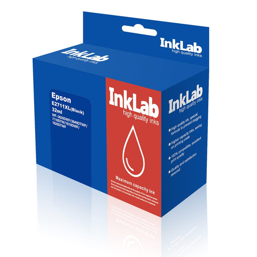 InkLab 27 XL Epson Compatible Black Replacment Ink-Replacement Inks-Gigante Computers