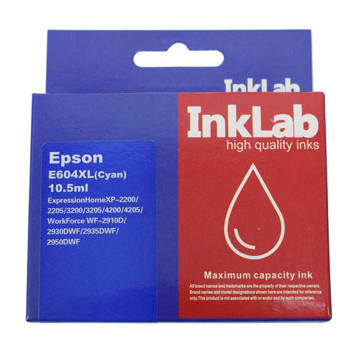 InkLab 604 Epson Compatible Cyan Replacement Ink-Inks-Gigante Computers