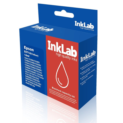 InkLab 714 Epson Compatible Yellow Replacement Ink-Replacement Inks-Gigante Computers