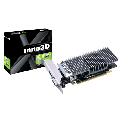 Inno3D Nvidia GeForce GT 1030 2GB GDDR5 Low Profile DVI/HDMI Fanless Graphics Card-Graphics Cards-Gigante Computers