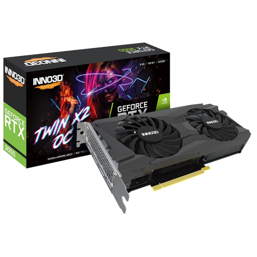 Inno3D Nvidia GeForce RTX 3050 Twin X2 OC 8GB Dual Fan Graphics Card-Graphics Cards-Gigante Computers