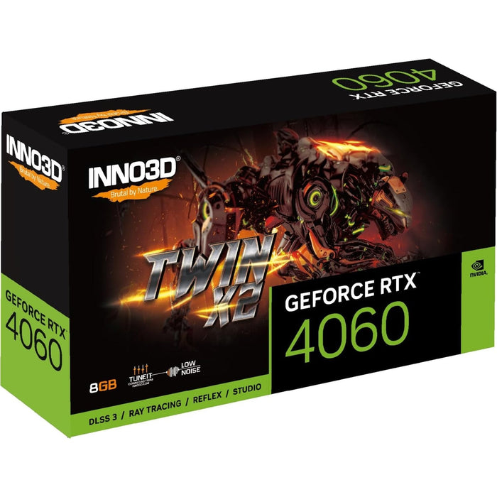 Inno3D Nvidia GeForce RTX 4060 Twin X2 8GB Graphics Card-Graphics Cards-Gigante Computers