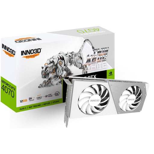 Inno3D Nvidia GeForce RTX 4070 Twin X2 OC White Graphics Card-Graphics Cards-Gigante Computers