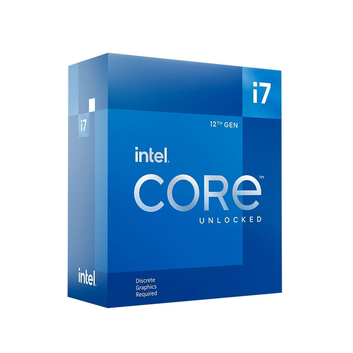 Intel Core i7-12700KF 12 Core Desktop Processor 20 Threads, 3.6GHz up to 5.0GHz Turbo, Alder Lake Socket LGA1700, 25MB Cache, 125W, Maximum Turbo Power 190W Overclockable CPU, No Cooler, No Graphics-Processors-Gigante Computers