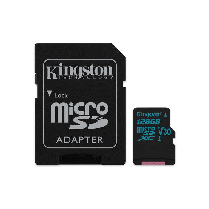 Kingston 128GB Canvas Select Plus Micro SDXC Card with SD Adapter-Memory Cards-Gigante Computers