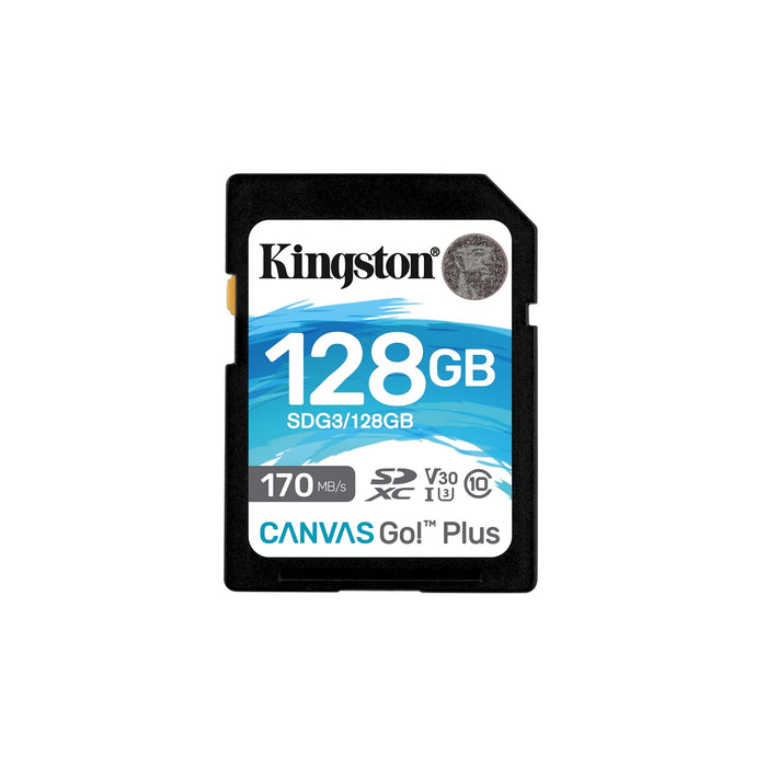 Kingston Canvas Go! Plus SDCG3/128GB 128GB Flash Card, UHS-1 (U3)-Memory-Gigante Computers