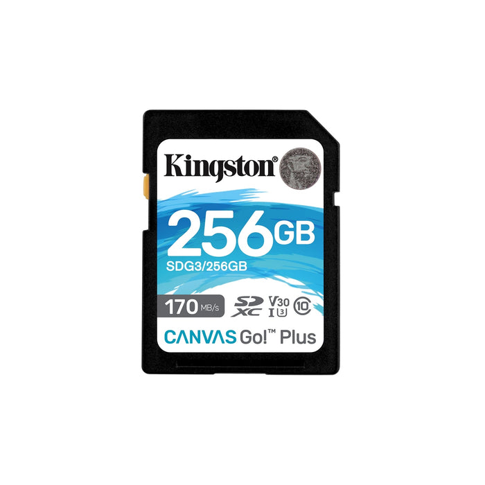 Kingston Canvas Go! Plus SDCG3/256GB 256GB Micro SD Card, UHS-1 (U3)-Memory-Gigante Computers