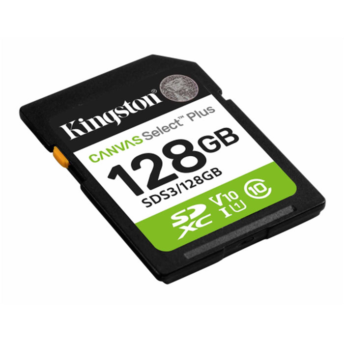 Kingston Canvas Select Plus SDS3/128GB V30 128GB SD Class 10 UHS-I U3 Flash Card-Memory-Gigante Computers