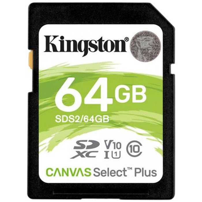 Kingston Canvas Select Plus V30 64GB SD Class 10 UHS-I U1 Flash Card-Flash Memory-Gigante Computers