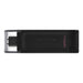 Kingston DT70/128GB DataTraveler 128GB USB Flash Drive, USB 3.2, USB-C, Gen1, 80MB/s, Cap Design, Black, Retail.-USB Memory-Gigante Computers