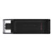 Kingston DT70/64GB DataTraveler 64GB USB Flash Drive, USB 3.2, USB-C, Gen1, 80MB/s, Cap Design, Black, Retail.-USB Memory-Gigante Computers