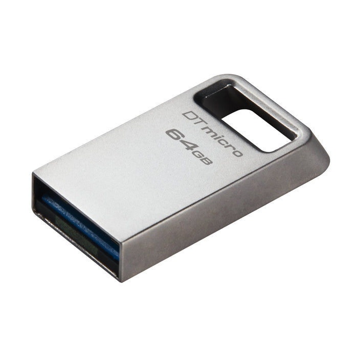 Kingston DTMC3G2/64GB 64GB DataTraveler Micro USB Flash Drive, USB 3.2, Metal Casing, Up to 200MB/s-Memory-Gigante Computers