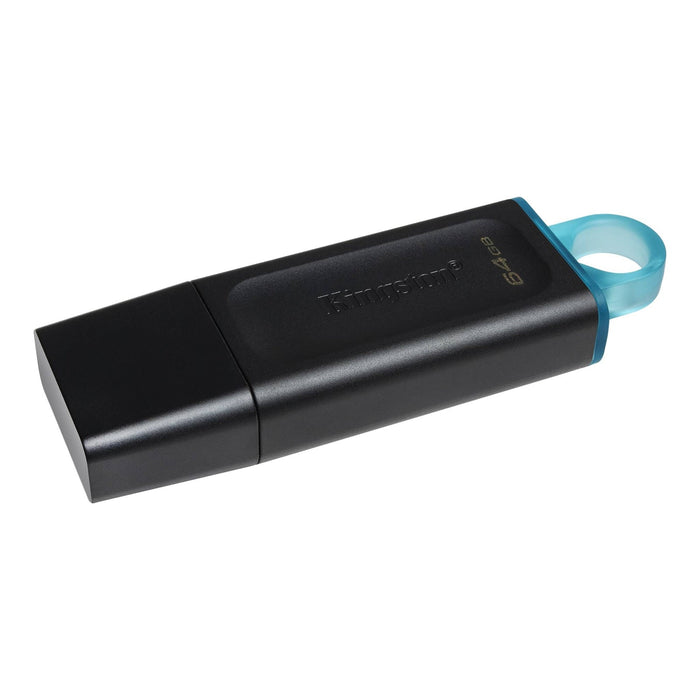 Kingston DataTraveler Exodia 64GB USB 3.2 Blk/Cyan USB Flash Drive-USB Memory-Gigante Computers