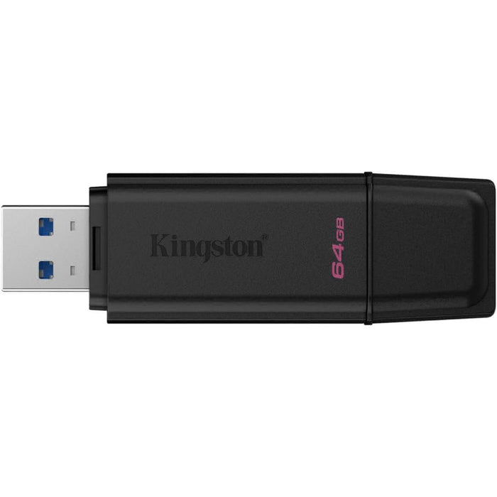 Kingston DataTraveler Exodia DTXG2/64GB USB Flash Drive, 64GB, USB 3.2 Gen 1, Black, Snap-on Cap Design-Memory-Gigante Computers