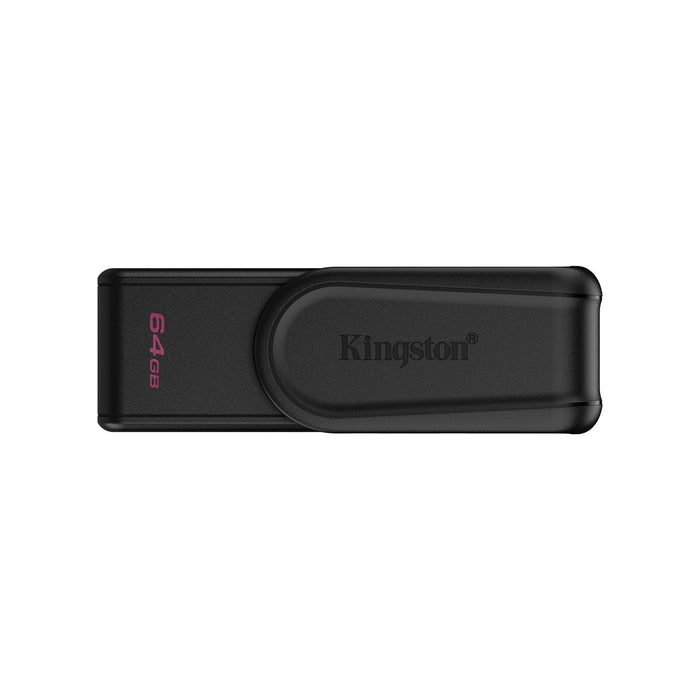 Kingston DataTraveler Exodia S DTXS/64GB USB Flash Drive, 64GB, USB 3.2, Black, Swivel Cap Design-Memory-Gigante Computers