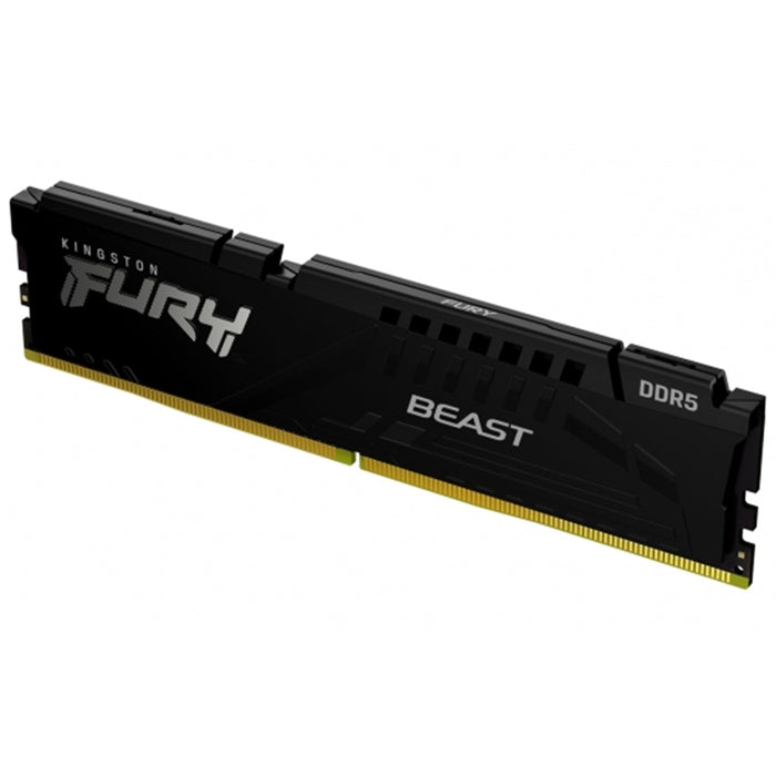 Kingston FURY Beast KF548C38BB-16 Gaming System Memory, DDR5, 4800MHz, 1 x 16Gb, Black Heatsink, 288 Pin, 1.1v, CL38-Memory-Gigante Computers