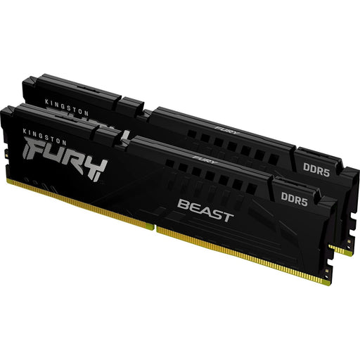 Kingston FURY Beast KF552C40BBK2-16 Gaming System Memory, DIMM, DDR5, 5200MHz, 16GB (2 x 8Gb), Black Heatsink, 288 Pin, 1.25v, CL40-Memory-Gigante Computers
