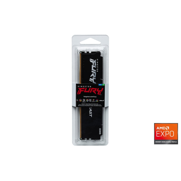 Kingston FURY Beast KF556C36BBE-16 16GB System Memory, 6000MT/s, DDR5, CL36, DIMM, Black, AMD EXPO Certified-Memory - Desktop-Gigante Computers
