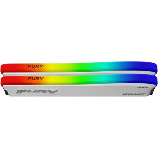 Kingston FURY Beast RGB Kit, 32 GB (2 x 16GB), DDR4, 3200MHz, Special Edition White, Unbuffered, 288-pin, DIMM, CL16, 1.35v-Memory-Gigante Computers