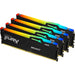 Kingston Fury Beast KF556C40BBAK4-128 128GB (32GB x4) DDR5, 5600MHz, CL40, DIMM, RGB, System Memory-Memory - Desktop-Gigante Computers