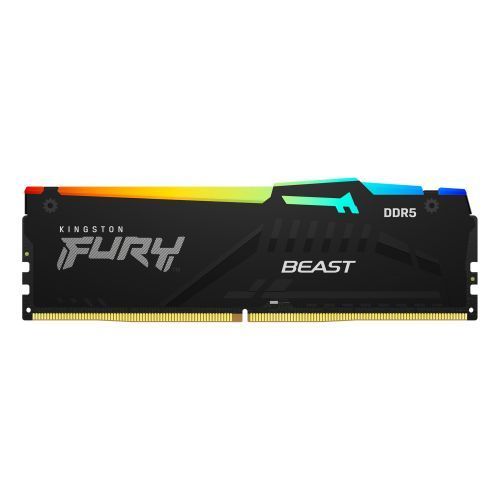 Kingston Fury Beast RGB 32GB, DDR5, 5200MHz, CL40, 1.25V, ECC, PMIC, AMD EXPO & Intel XMP 3.0, Black, DIMM Memory-Memory - Desktop-Gigante Computers