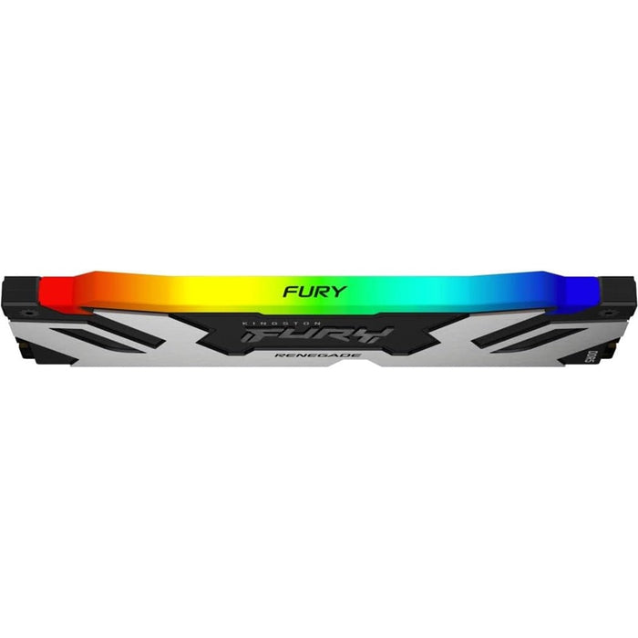 Kingston Fury Renegade RGB 64GB Kit (2 x 32GB), DDR5, 6400MHz, CL32, 1.4V, ECC, XMP 3.0, PMIC, DIMM Memory, Black/Silver-Memory - Desktop-Gigante Computers