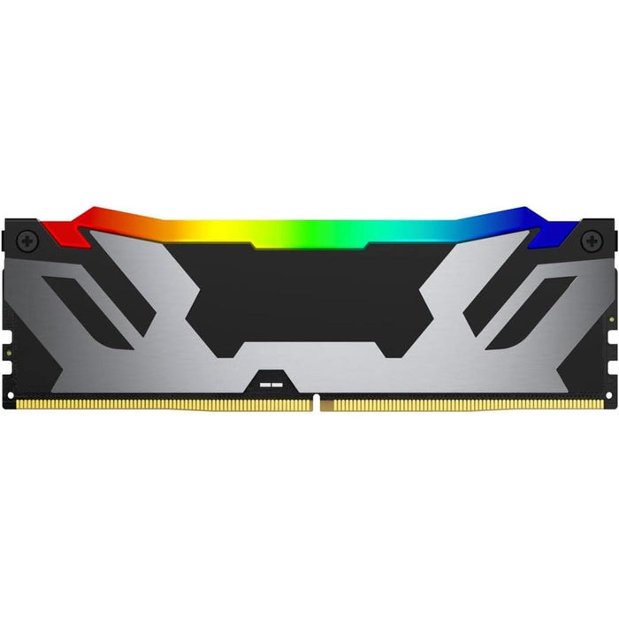 Kingston Fury Renegade RGB 64GB Kit (2 x 32GB), DDR5, 6400MHz, CL32, 1.4V, ECC, XMP 3.0, PMIC, DIMM Memory, Black/Silver-Memory - Desktop-Gigante Computers