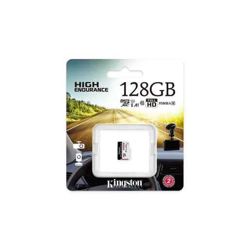Kingston SDCE/128GB High Endurance micro SD Flash Memory Card, 128GB, Class 10, A1, UHS-I U1, Retail Packed-Memory-Gigante Computers