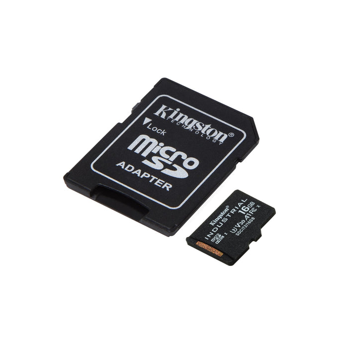 Kingston SDCIT2/16GB Industrial Micro SD Flash Memory Card, 16GB, Class U3 V30 A1, UHS-I U1, Retail Packed-Memory-Gigante Computers