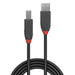 LINDY 36674 Anthra Line USB Cable, USB 2.0 Type-A (M) to USB 2.0 Type-B (M), 3m, Black & Red, Supports Data Transfer Speeds up to 480Mbps, Robust PVC Housing, Nickel Connectors & Gold Plated Contacts, Retail Polybag Packaging-Cables-Gigante Computers