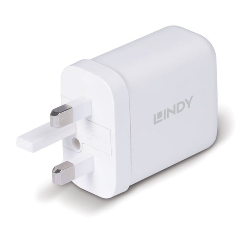 LINDY 73427 65W USB Type C GaN Charger UK Plug-Cables-Gigante Computers