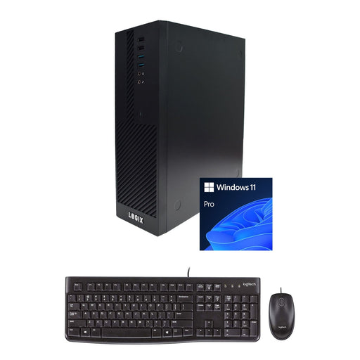 LOGIX 12th Gen Intel Core i5 6 Core Small Form Factor SFF Business PC with 16GB RAM, 500GB SSD, Windows 11 Pro, Keyboard, Mouse & 3 Year Warranty-System Builds-Gigante Computers