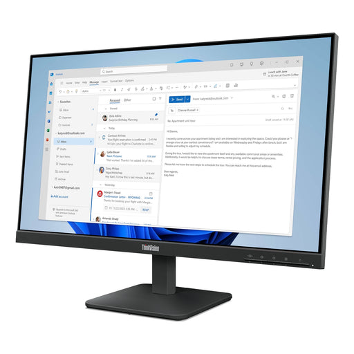 Lenovo ThinkVision S24-4e, Full HD (1920 x 1080), 100Hz, 4ms, 16:9, WLED Monitor-Monitors-Gigante Computers